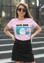 Cute Bird Graphic T-Shirt for Women - Image 2