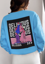 "Delicious" Urban Streetwear Graphic Premium Sweatshirt - Image 4
