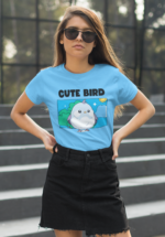 Cute Bird Graphic T-Shirt for Women