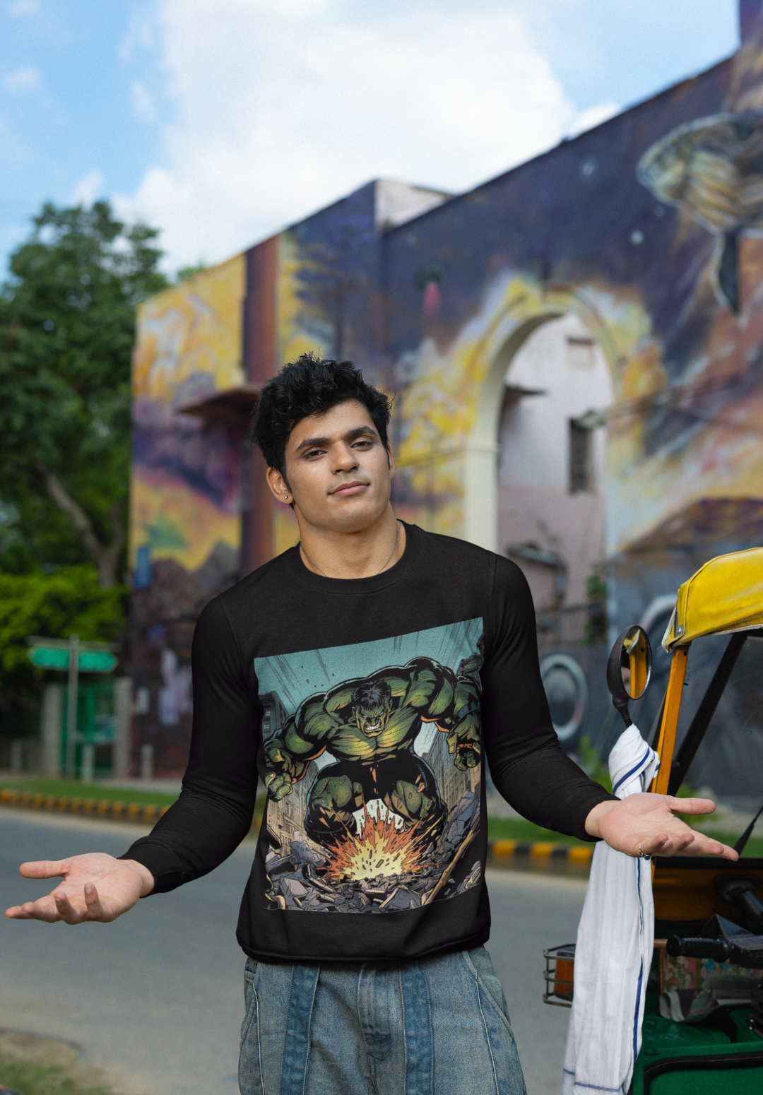 63 Hulk Smash Graphic Sweatshirt for Men - Image 1