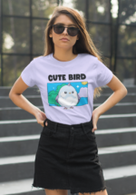 Cute Bird Graphic T-Shirt for Women - Image 3