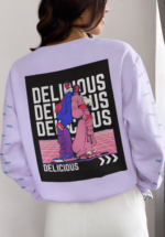 "Delicious" Urban Streetwear Graphic Premium Sweatshirt - Image 5