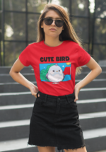 Cute Bird Graphic T-Shirt for Women - Image 4