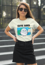 Cute Bird Graphic T-Shirt for Women - Image 5