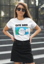 Cute Bird Graphic T-Shirt for Women - Image 6