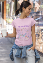 I’m in a Cat Mood Graphic T-Shirt for Women - Image 2