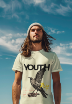 Youth Raven Graphic Oversized T-Shirt for Men - Image 2