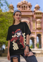 "Evangelion" Misato Katsuragi Graphic Oversized Tee - Image 2
