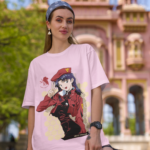 "Evangelion" Misato Katsuragi Graphic Oversized Tee