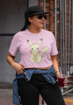 Iconic Electric Mouse Character Graphic Crop Top - Image 2