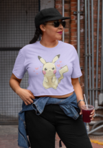 Iconic Electric Mouse Character Graphic Crop Top - Image 3