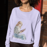 "Quiet Reader" Watercolor Aesthetic Premium Sweatshirt