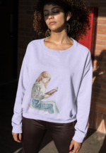 "Quiet Reader" Watercolor Aesthetic Premium Sweatshirt