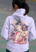 "Demon Slayer" Nezuko Kamado Kitsune Graphic Premium Hoodie - Image 2