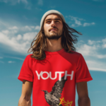 Youth Raven Graphic Oversized T-Shirt for Men