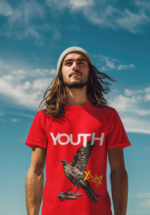 Youth Raven Graphic Oversized T-Shirt for Men