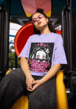 Nezuko Kamado "Box Peeking" Graphic Oversized Tee - Image 3