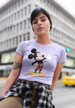 Iconic Cartoon Mouse Pose Graphic Crop Top