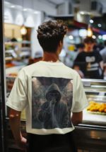 Hooded Rapper Oversized T-Shirt - Image 2