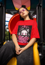 Nezuko Kamado "Box Peeking" Graphic Oversized Tee - Image 4