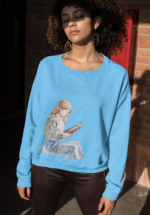 "Quiet Reader" Watercolor Aesthetic Premium Sweatshirt - Image 5