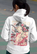 "Demon Slayer" Nezuko Kamado Kitsune Graphic Premium Hoodie - Image 4