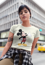 Iconic Cartoon Mouse Pose Graphic Crop Top - Image 3