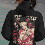 "Demon Slayer" Nezuko Kamado Kitsune Graphic Premium Hoodie