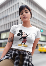 Iconic Cartoon Mouse Pose Graphic Crop Top - Image 4
