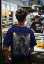 Hooded Rapper Oversized T-Shirt - Image 4