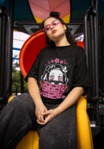 Nezuko Kamado "Box Peeking" Graphic Oversized Tee - Image 6