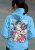 "Demon Slayer" Nezuko Kamado Kitsune Graphic Premium Hoodie - Image 5