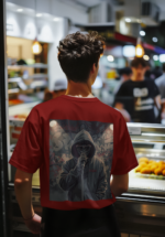 Hooded Rapper Oversized T-Shirt - Image 5