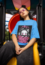 Nezuko Kamado "Box Peeking" Graphic Oversized Tee - Image 7