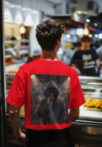 Hooded Rapper Oversized T-Shirt - Image 8
