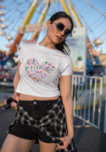 "Grateful Heart" Typographic Graphic Crop Top - Image 6