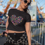 "Grateful Heart" Typographic Graphic Crop Top