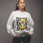 "Duck Duck Duck" Playful Graphic Premium Sweatshirt