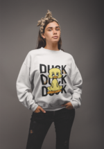 "Duck Duck Duck" Playful Graphic Premium Sweatshirt