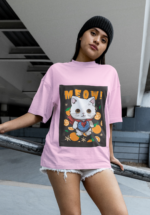"Super Meow" Hero Cat Graphic Oversized Tee - Image 7